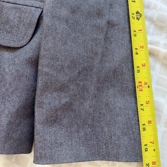Kasper Dark Grey Cotton Blend Stretchy Jean Gold Gold Anchor Button Blazer (6P) - Picture 13 of 13